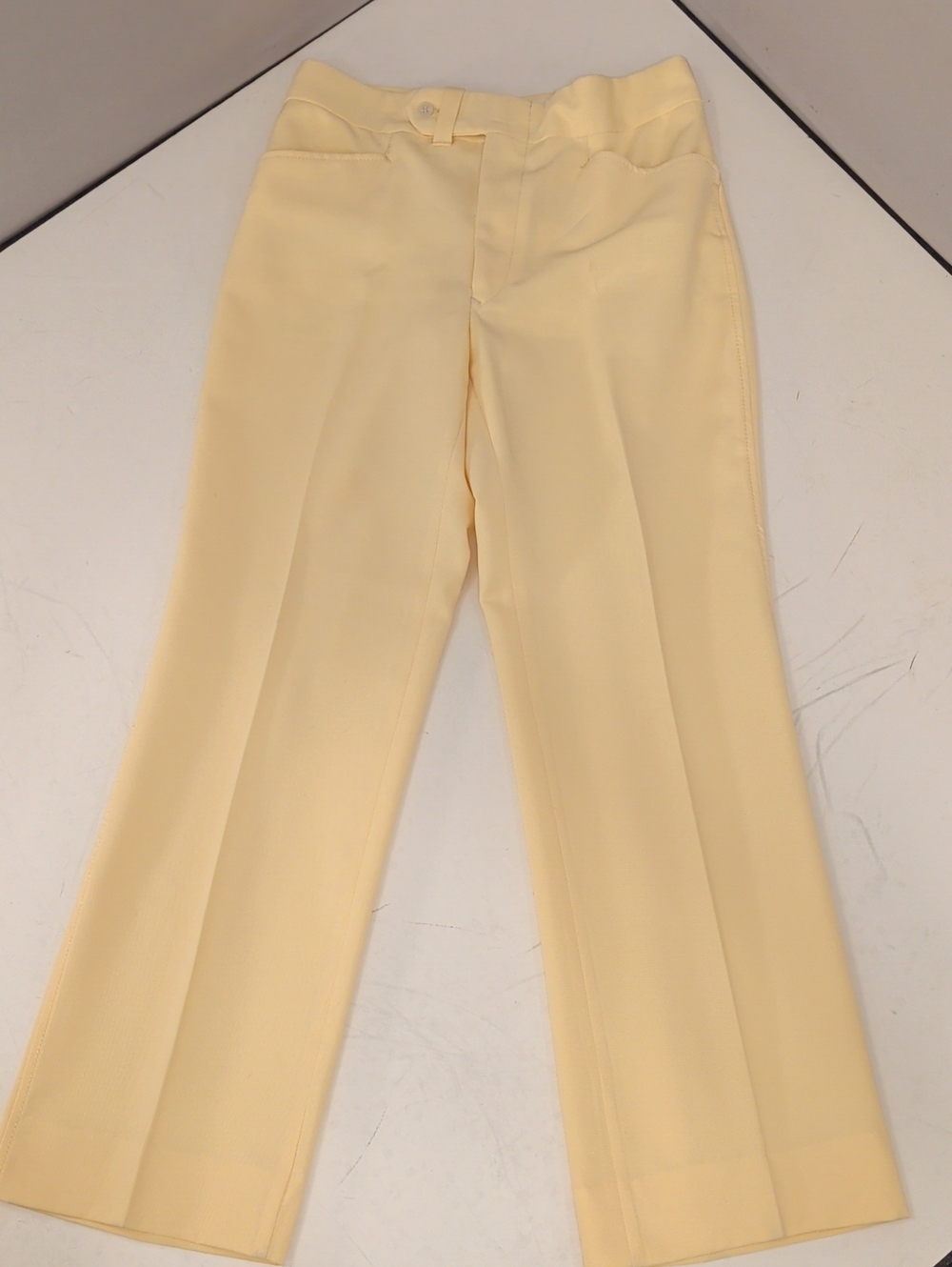 Vintage McGregor Yellow Pants USA Made Classic High-Waist Wide-Leg See Measure